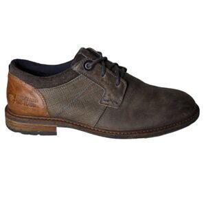 BULL BOXER Everson Brown Leather Lace Up Oxfords Size 9
